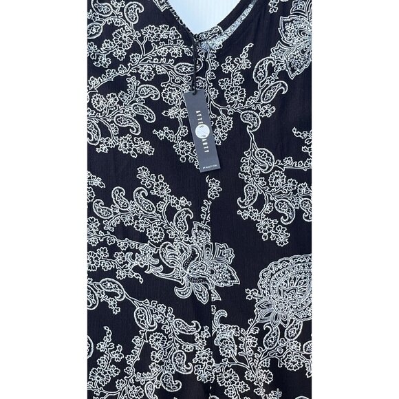 After Party By Nasty Gal Women’s Black Strappy Floral Wide Leg Jumpsuit Size XS - Picture 11 of 16